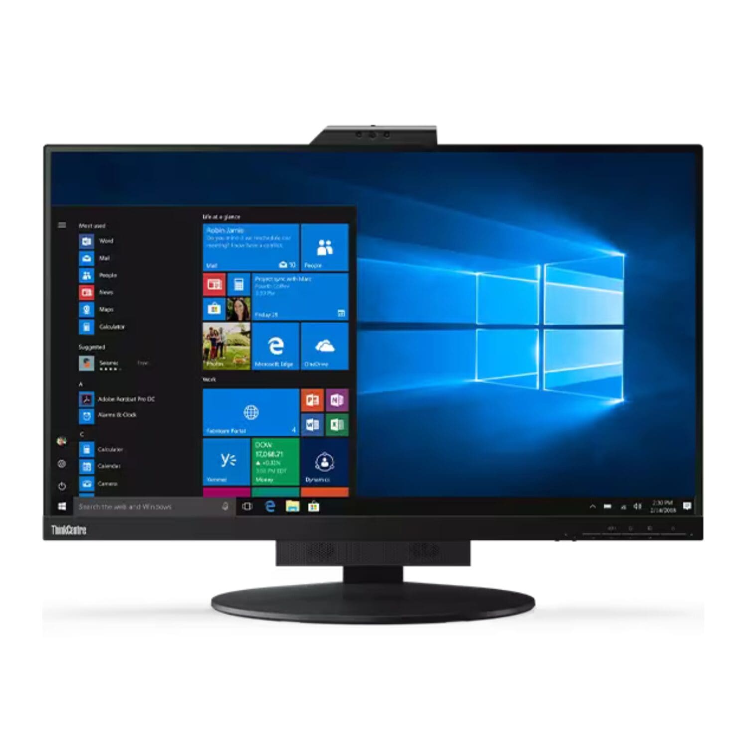 Lenovo ThinkCentre Tiny-In-One TIO27 27-inch QHD Monitor – Refurbished – Front View