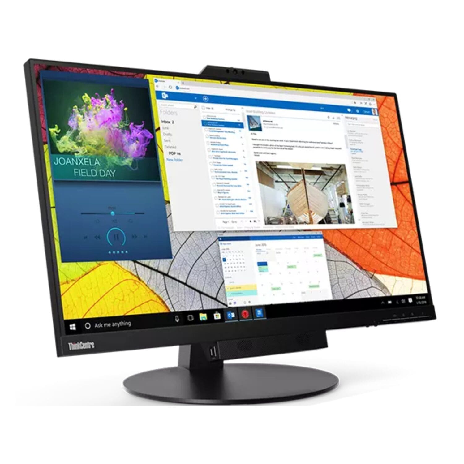 Lenovo ThinkCentre Tiny-In-One 27 — angled view