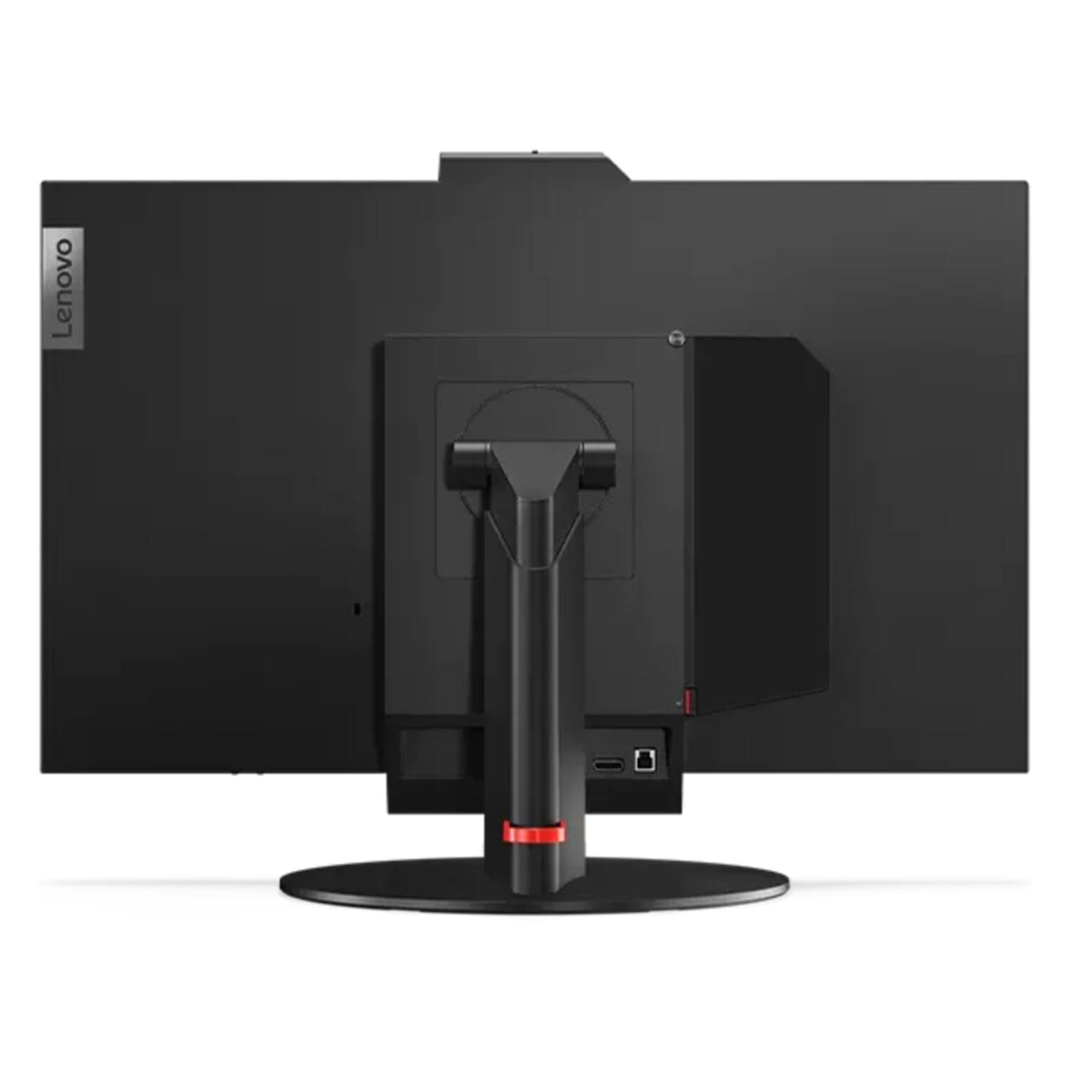 Lenovo ThinkCentre Tiny-In-One 27 — rear view (Tiny-PC docking bay)