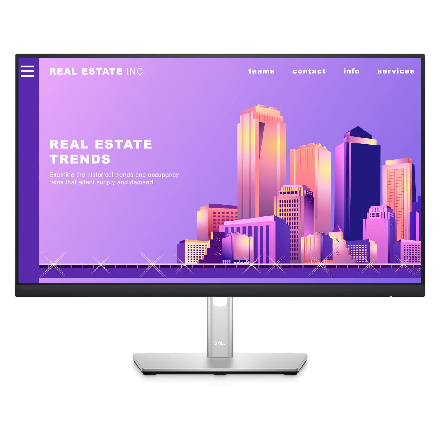 Dell P2422H — front view