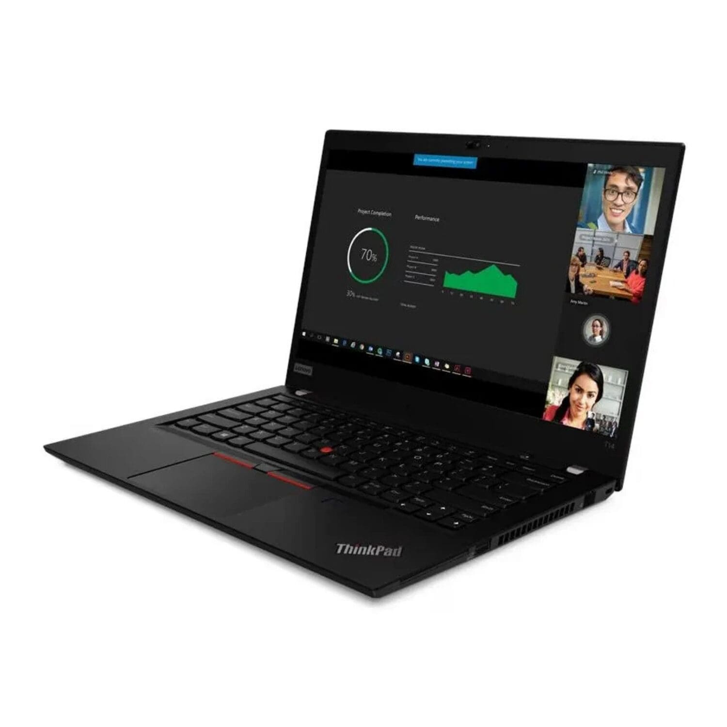 Lenovo ThinkPad T14 Gen 1 - angled keyboard view