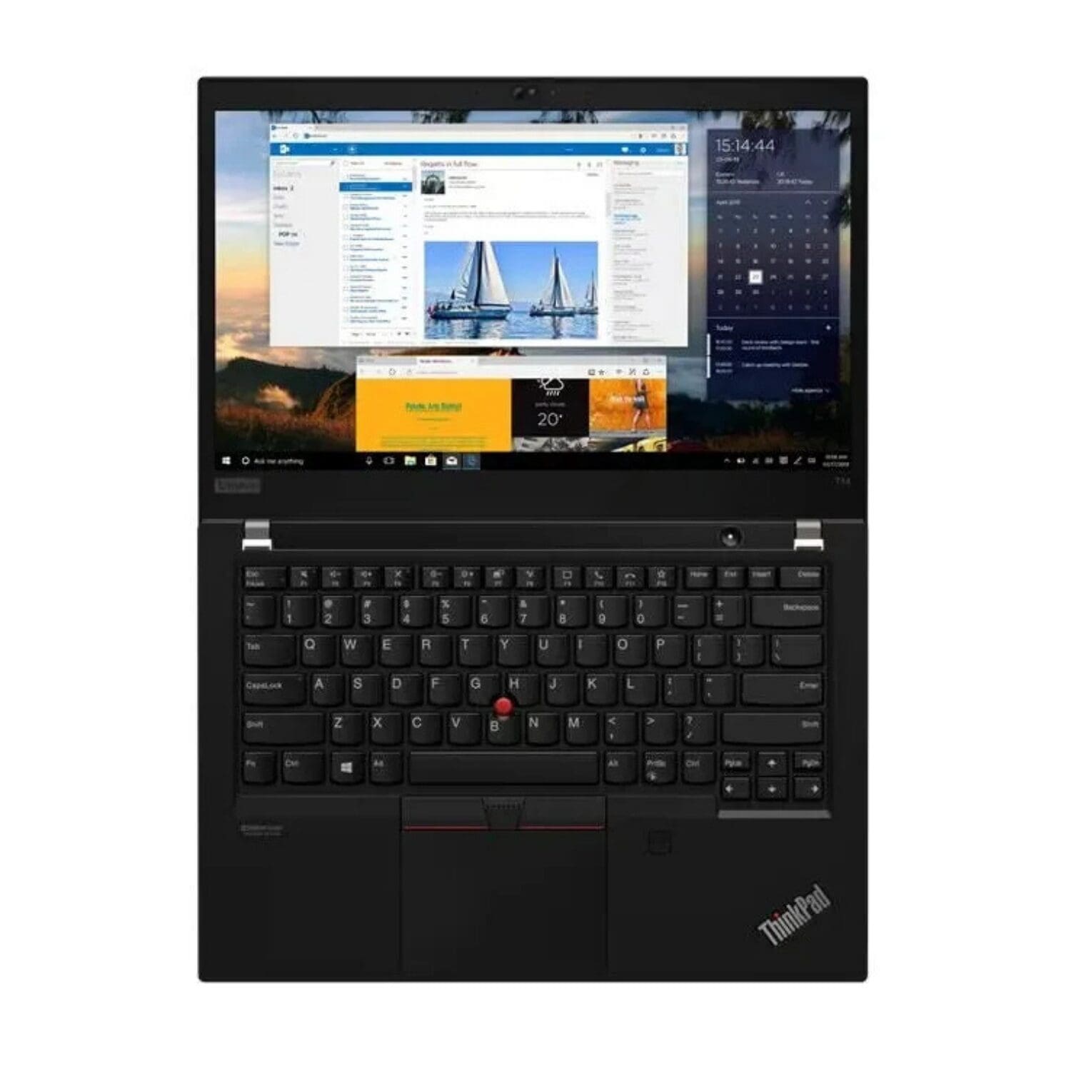 Lenovo ThinkPad T14 Gen 1 - top-down keyboard view