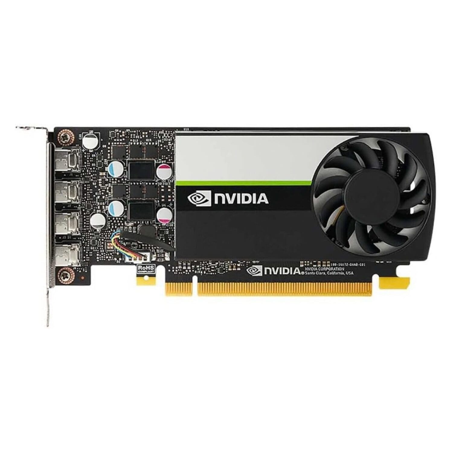 NVIDIA T1000 4GB graphics card — top view